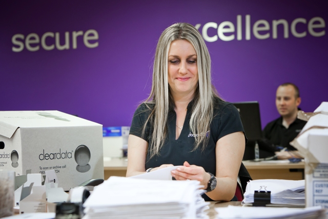 Cleardata's bureau is security cleared to provide document scanning services for the Police.